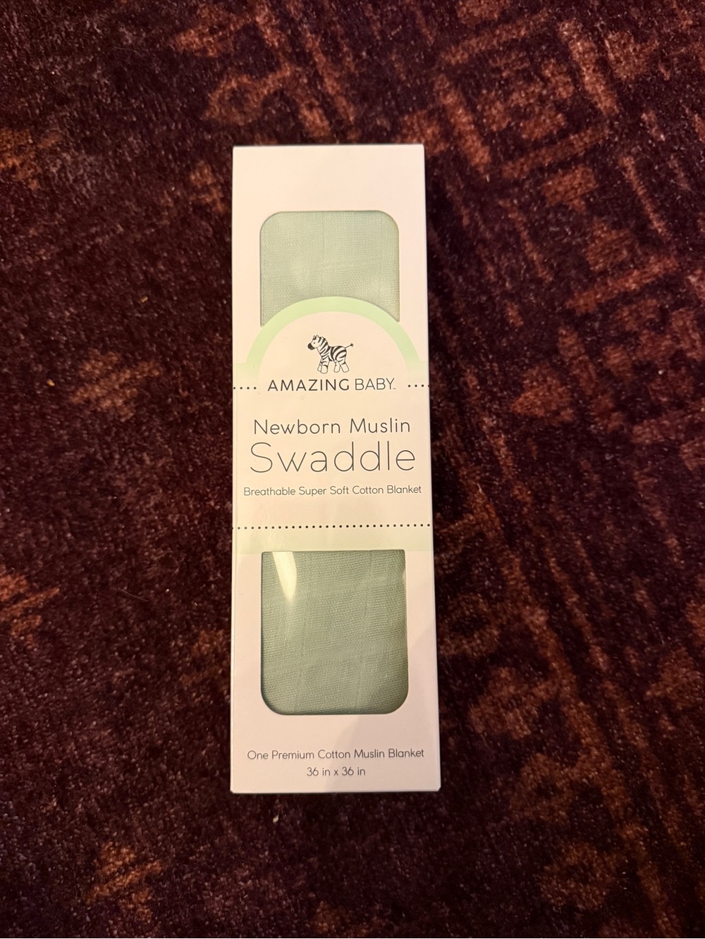 Amazing Baby Newborn Muslin Swaddle Blanket - Sage Green